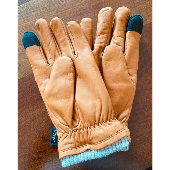 Hestra Mens Leather Size 9 Lined Short Rib Knitted Cuff Touchscreen Compatible - Picture 6 of 8